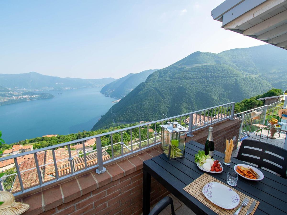 Van Gogh - Beautiful Lake Iseo View And Swimming Pool Parzanica Kültér fotó